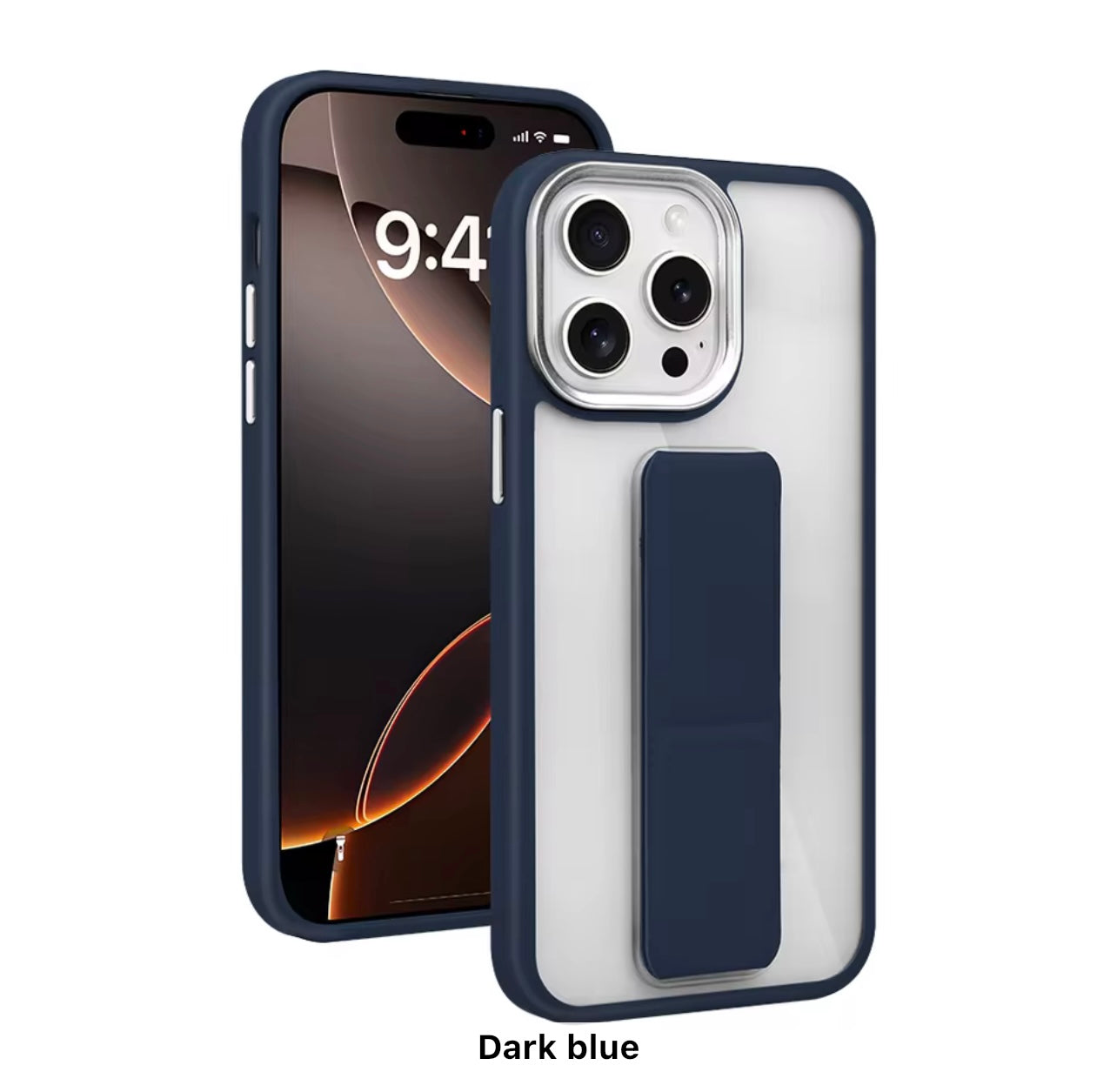 Electroplated Transparent Stand Phone Case