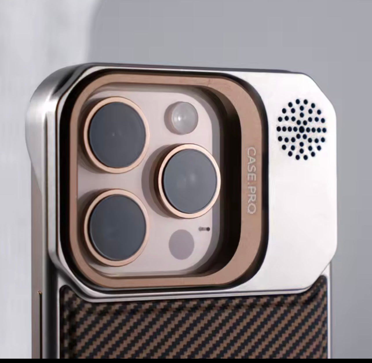 MagSafe Case with Metal Stand and Carbon Fiber Design