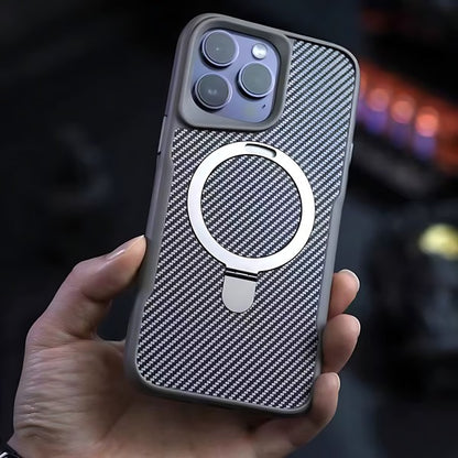 EasyGrip Carbon Texture Case With KickStand