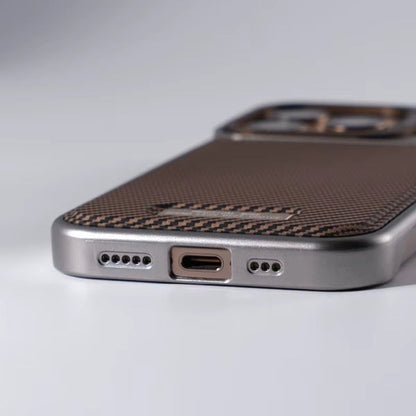 MagSafe Case with Metal Stand and Carbon Fiber Design