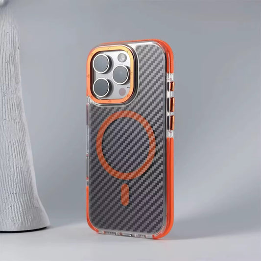 Matte Translucent Carbon Fiber Magsafe Case