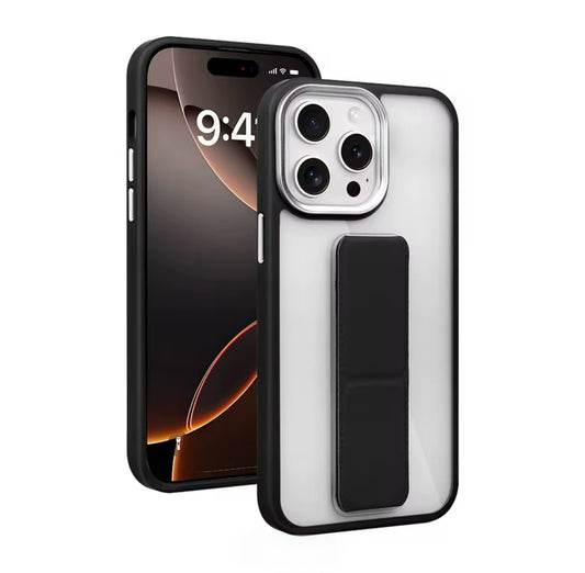 Electroplated Transparent Stand Phone Case