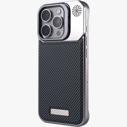 MagSafe Case with Metal Stand and Carbon Fiber Design
