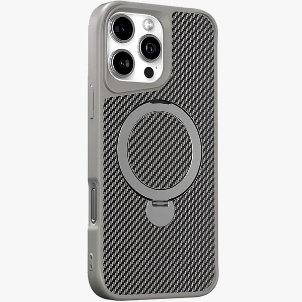 EasyGrip Carbon Texture Case With KickStand
